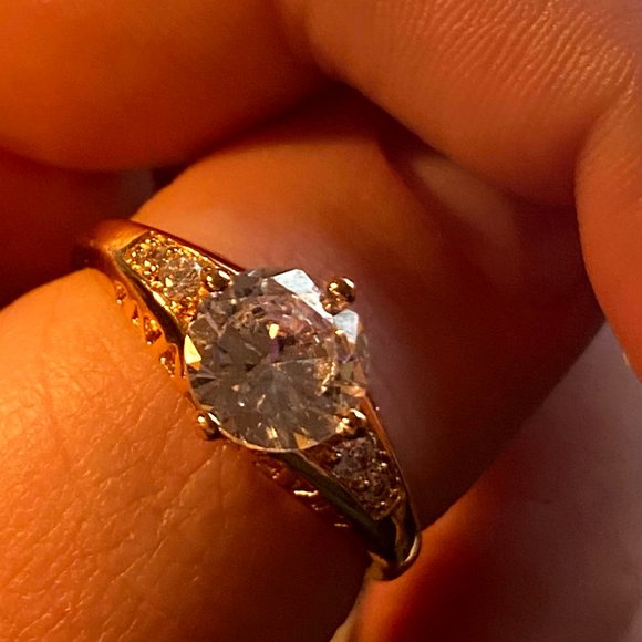 New Gold Art Deco CZ Ring - Picture 4 of 4